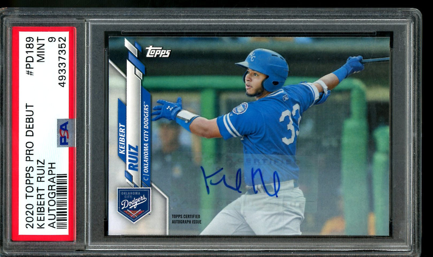 2020 Topps Pro Debut Keibert Ruiz Autograph PSA 9 Dodgers - Trading Card Market