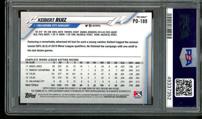 2020 Topps Pro Debut Keibert Ruiz Autograph PSA 9 Dodgers - Trading Card Market