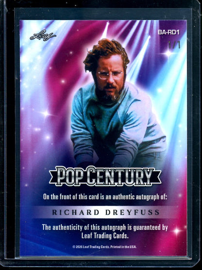 2026 Leaf Pop Century Richard Dreyfuss Autograph 1/1 - Trading Card Market