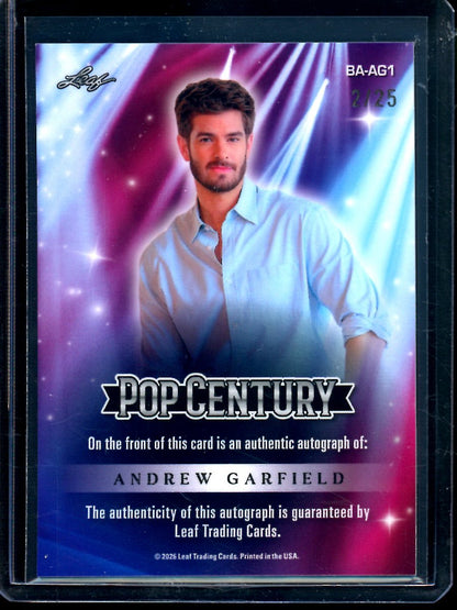 2026 Leaf Pop Century Andrew Garfield Autograph /25 - Trading Card Market