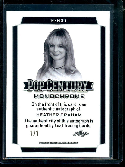 2026 Leaf Pop Century Heather Graham Monochrome Autograph 1/1 Twin Peaks - Trading Card Market