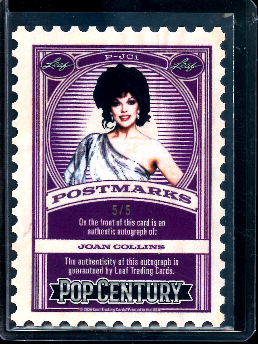2026 Leaf Pop Century Joan Collins Postmarks Autograph /5 - Trading Card Market