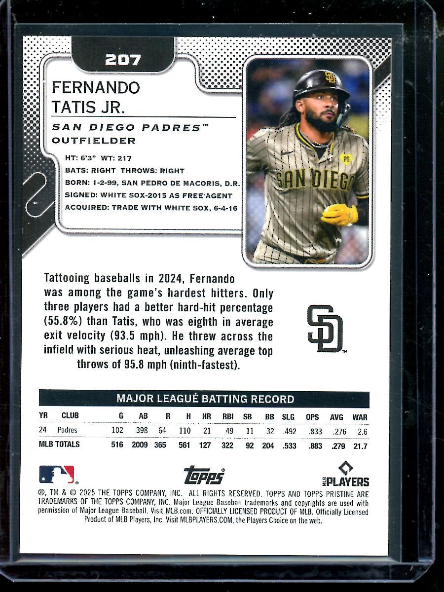 2025 Topps Pristine Fernando Tatis Jr. Orange Refractor /25 Padres - Trading Card Market