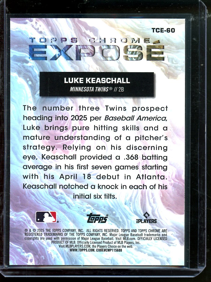 2025 Topps Chrome Luke Keaschall Rookie Expose Red /5 Twins - Trading Card Market