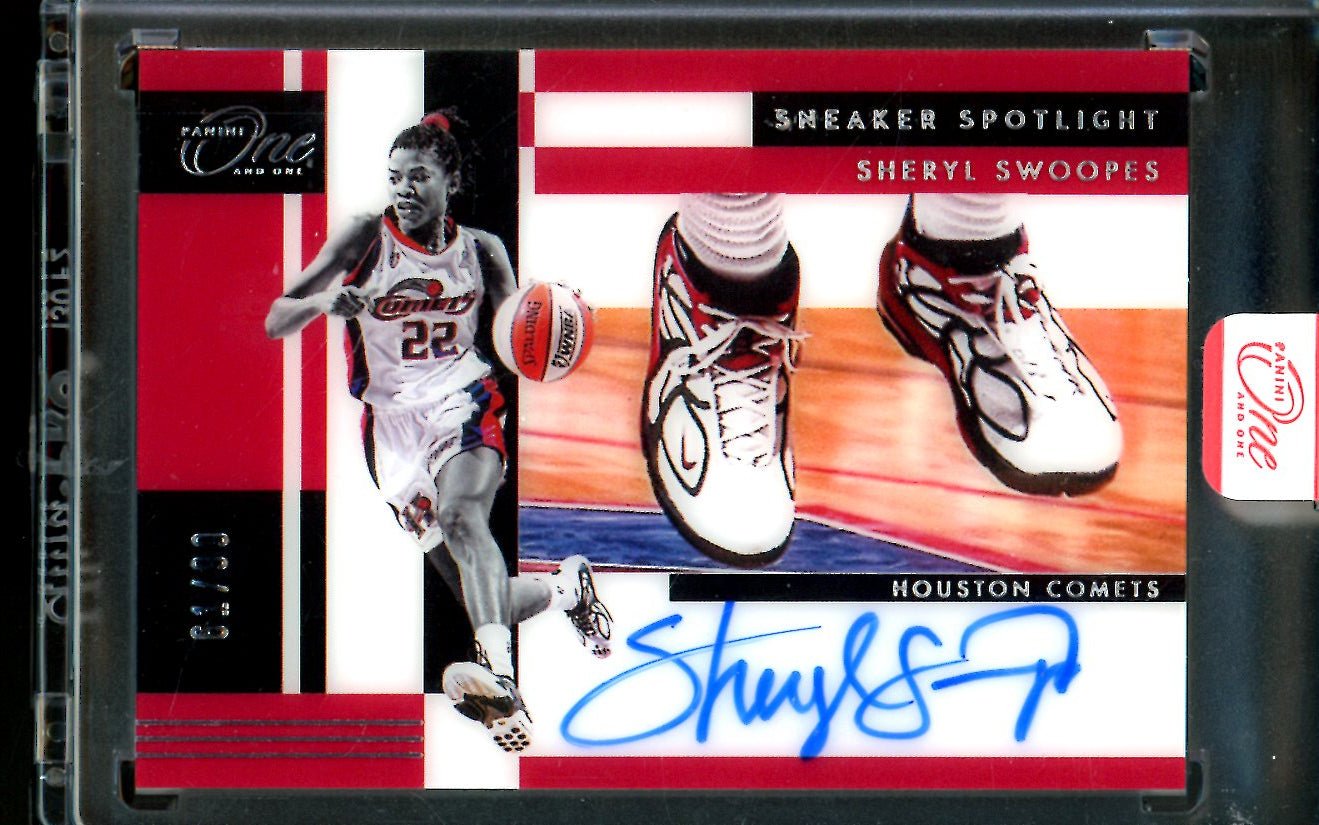 2025 Panini One and One Sheryl Swoopes Sneaker Spotlights Autograph /99 Comets - Trading Card Market