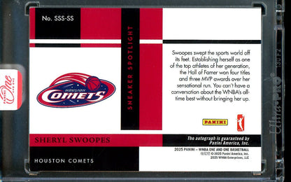 2025 Panini One and One Sheryl Swoopes Sneaker Spotlights Autograph /99 Comets - Trading Card Market