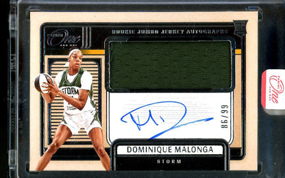 2025 Panini One and One Dominique Malonga Rookie Jumbo Jersey Autographs /99 Storm - Trading Card Market