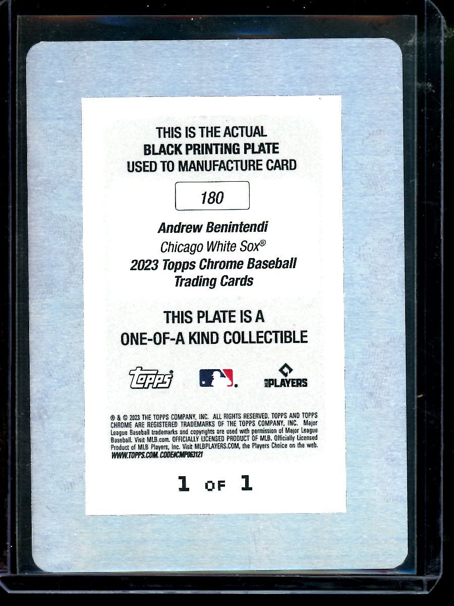 2023 Topps Flagship Andrew Benintendi Black Printing Plate 1/1 White Sox - Trading Card Market