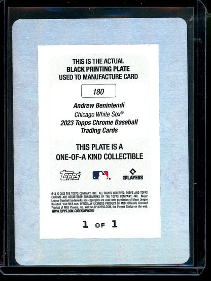 2023 Topps Flagship Andrew Benintendi Black Printing Plate 1/1 White Sox - Trading Card Market