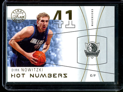 2004 Flair Final Edition Dirk Nowitzki Hot Numbers /41 Mavericks - Trading Card Market