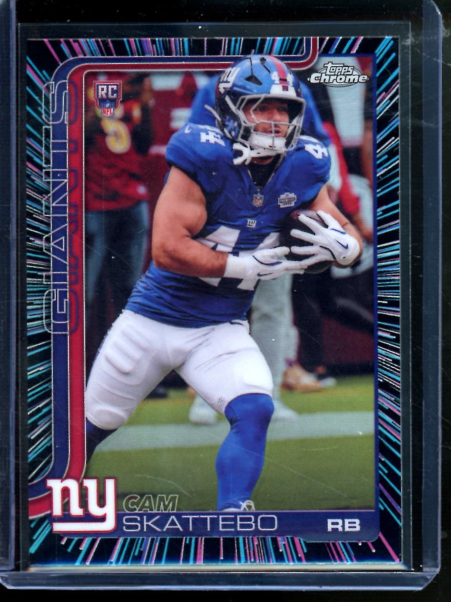 2025 Topps Chrome Cam Skattebo Neon Pulse Rookie Giants - Trading Card Market