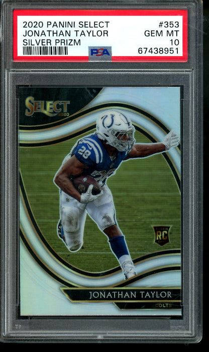2020 Panini Select Jonathan Taylor Field Level Silver PSA 10 Colts - Trading Card Market
