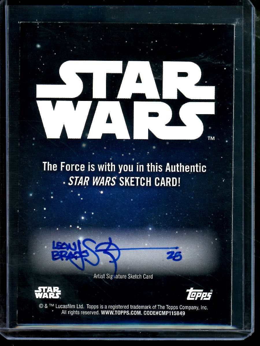 2026 Topps Smugglers Outpost Lando Calrissian Sketch Card Leon Braojos - Trading Card Market