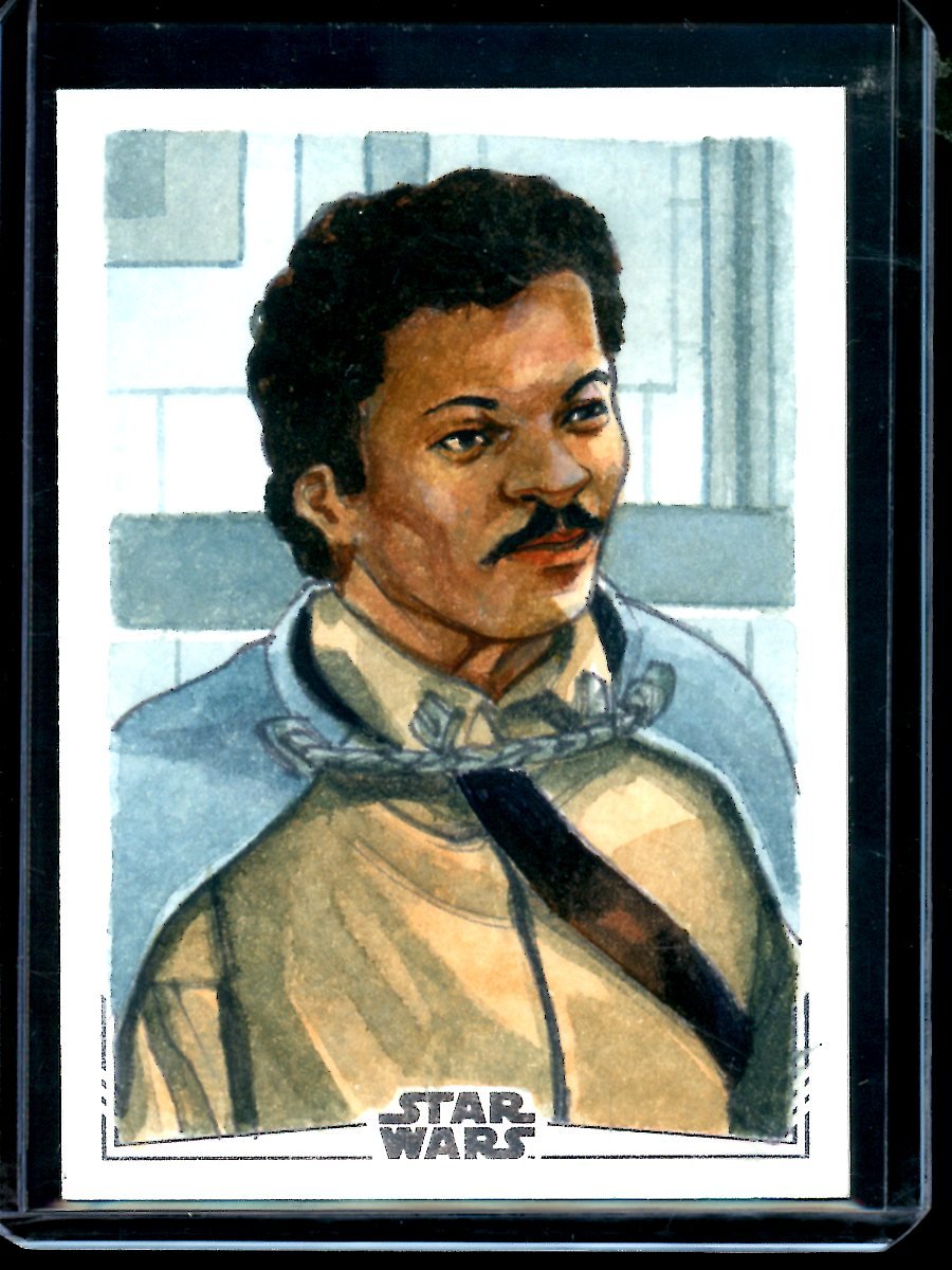 2026 Topps Smugglers Outpost Lando Calrissian Sketch Card Leon Braojos - Trading Card Market