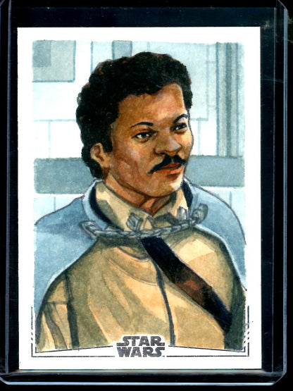 2026 Topps Smugglers Outpost Lando Calrissian Sketch Card Leon Braojos - Trading Card Market