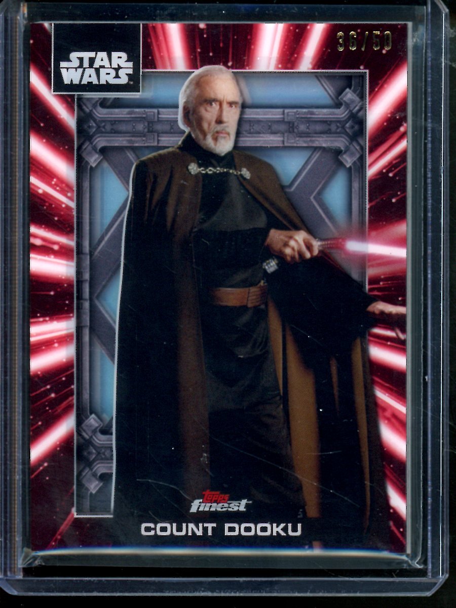 2025 Topps Finest Count Dooku Lightsaber Shadowbox Card /50 - Trading Card Market