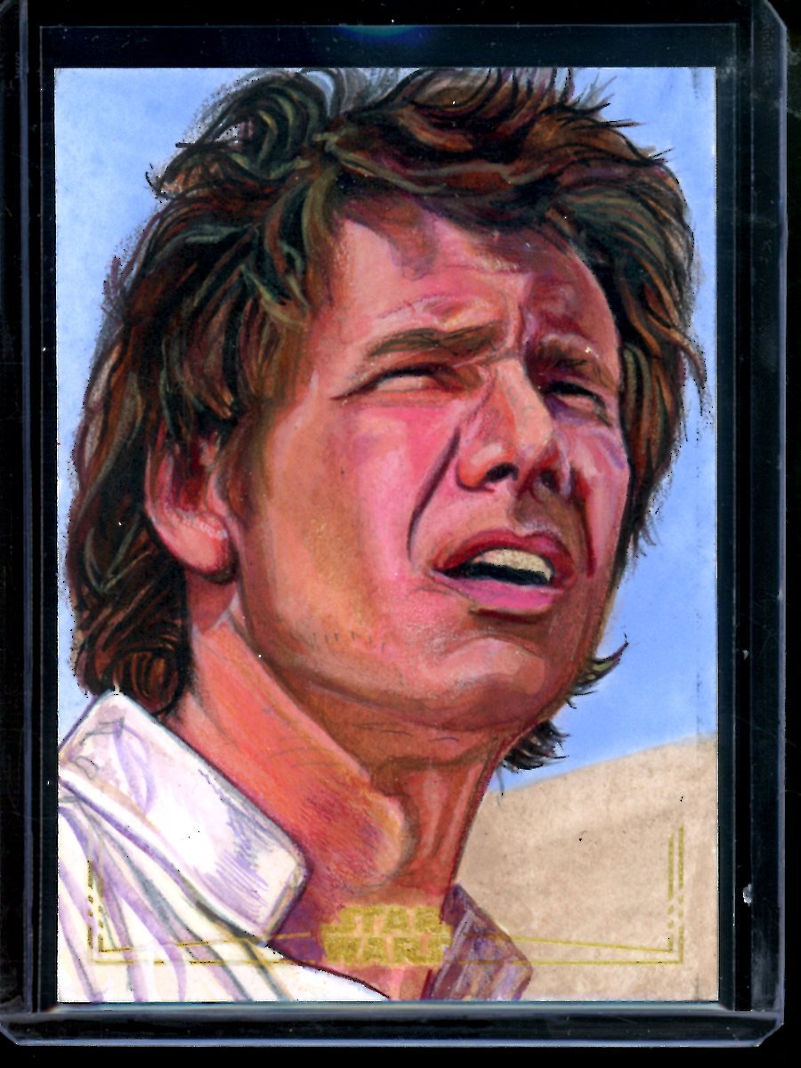 2026 Topps Smugglers Outpost Han Solo Gold Foil Sketch Card Sammy Gomez - Trading Card Market