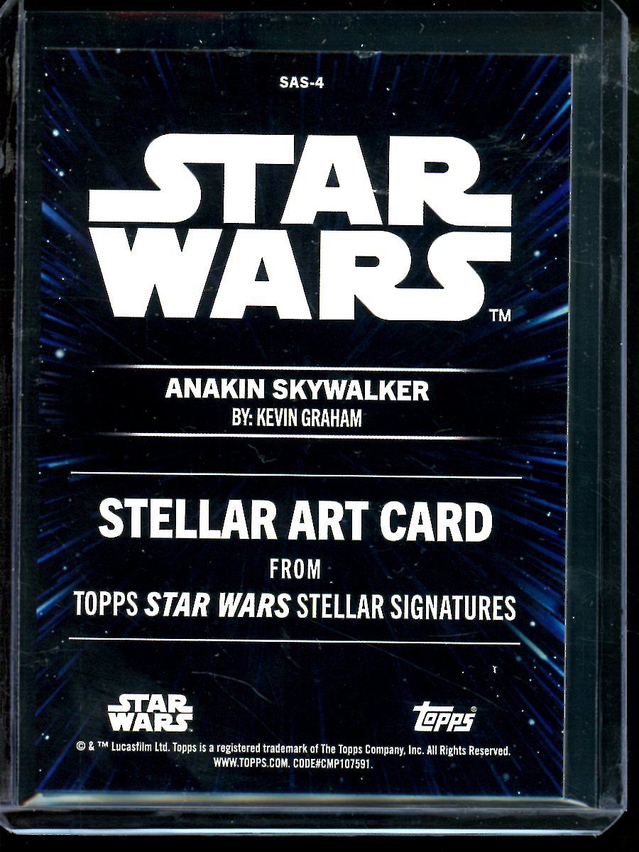 2026 Topps Smugglers Outpost Anakin Skywalker Stellar Art Card - Trading Card Market