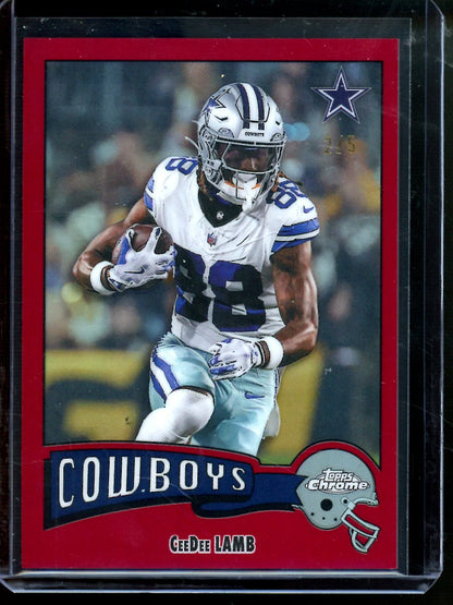 2025 Topps Chrome CeeDee Lamb 1975 Red Refractor /5 Cowboys - Trading Card Market