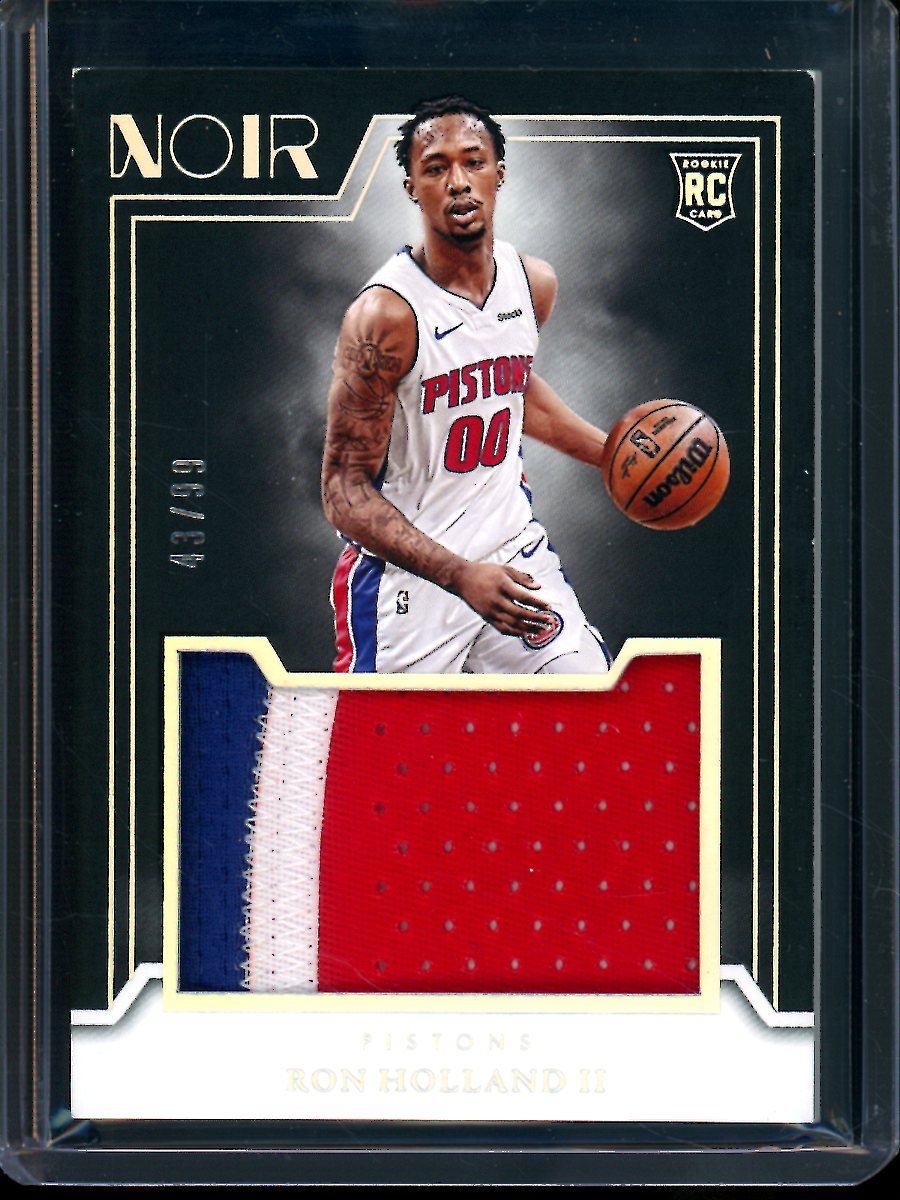 2025 Panini Noir Ron Holland II Jumbo Patch Rookie /99 Pistons - Trading Card Market