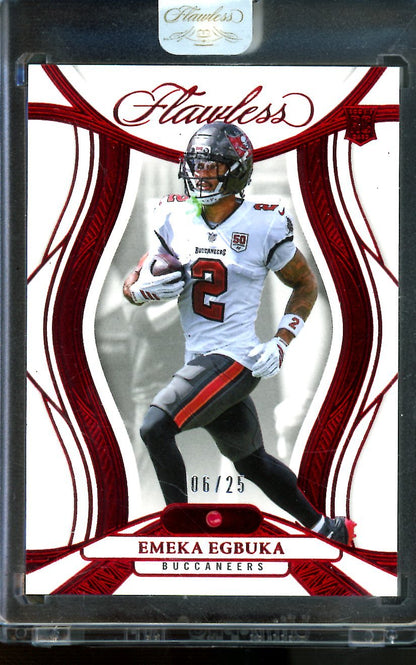 2025 Panini Flawless Emeka Egbuka Ruby Rookie /25 Buccaneers - Trading Card Market