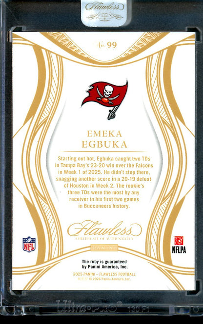2025 Panini Flawless Emeka Egbuka Ruby Rookie /25 Buccaneers - Trading Card Market