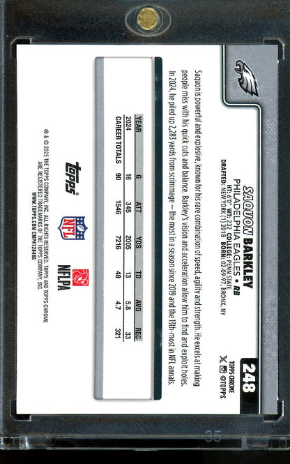 2025 Topps Chrome Saquon Barkley Image Variation Refractor 248 Eagles - Trading Card Market