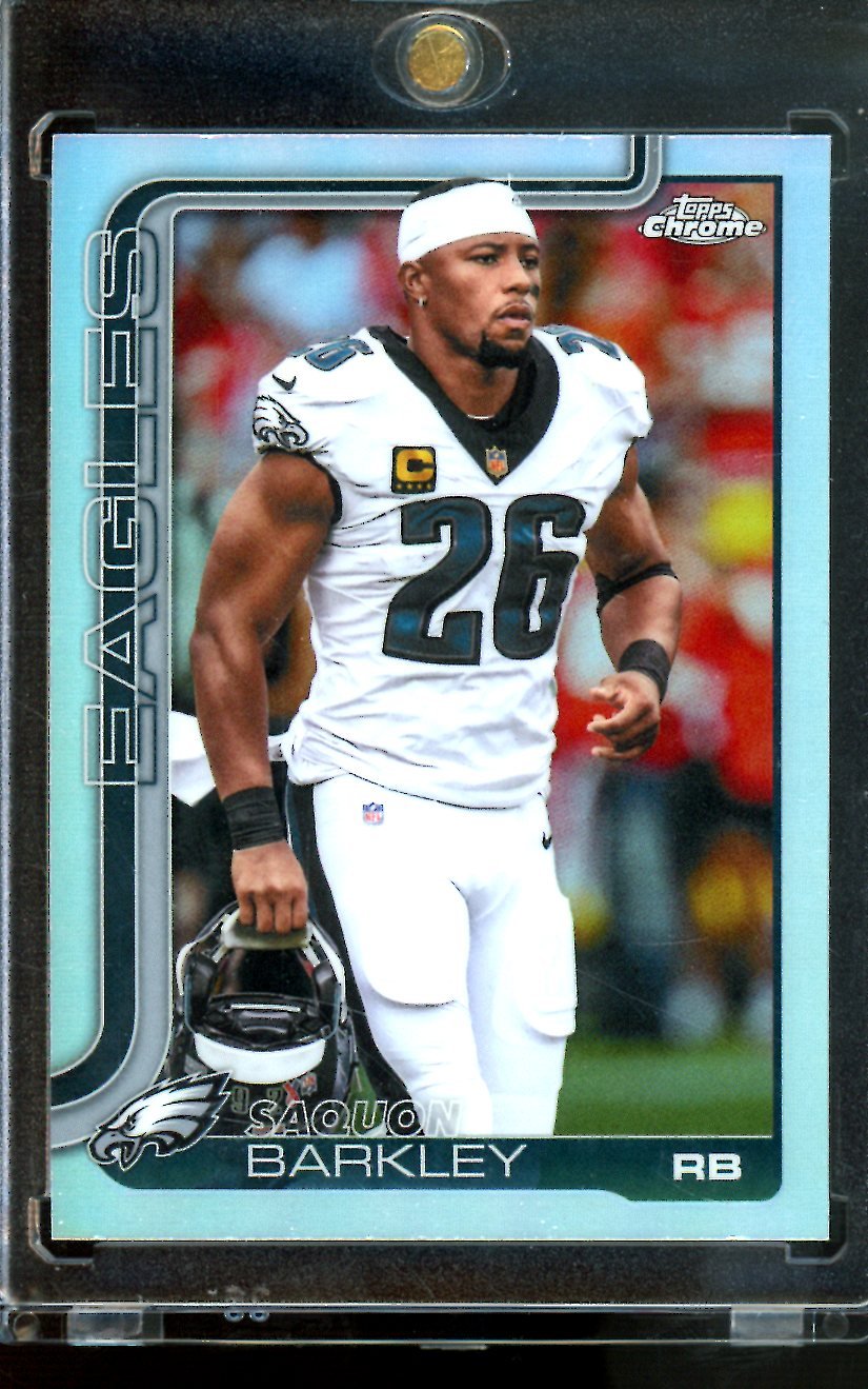 2025 Topps Chrome Saquon Barkley Image Variation Refractor 248 Eagles - Trading Card Market