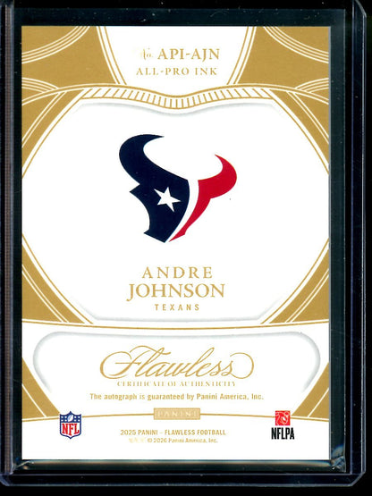 2025 Panini Flawless Andre Johnson All Pro Ink Green /5 Texans - Trading Card Market