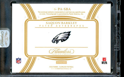 2025 Panini Flawless Saquon Barkley Patch Autographs /10 Eagles - Trading Card Market