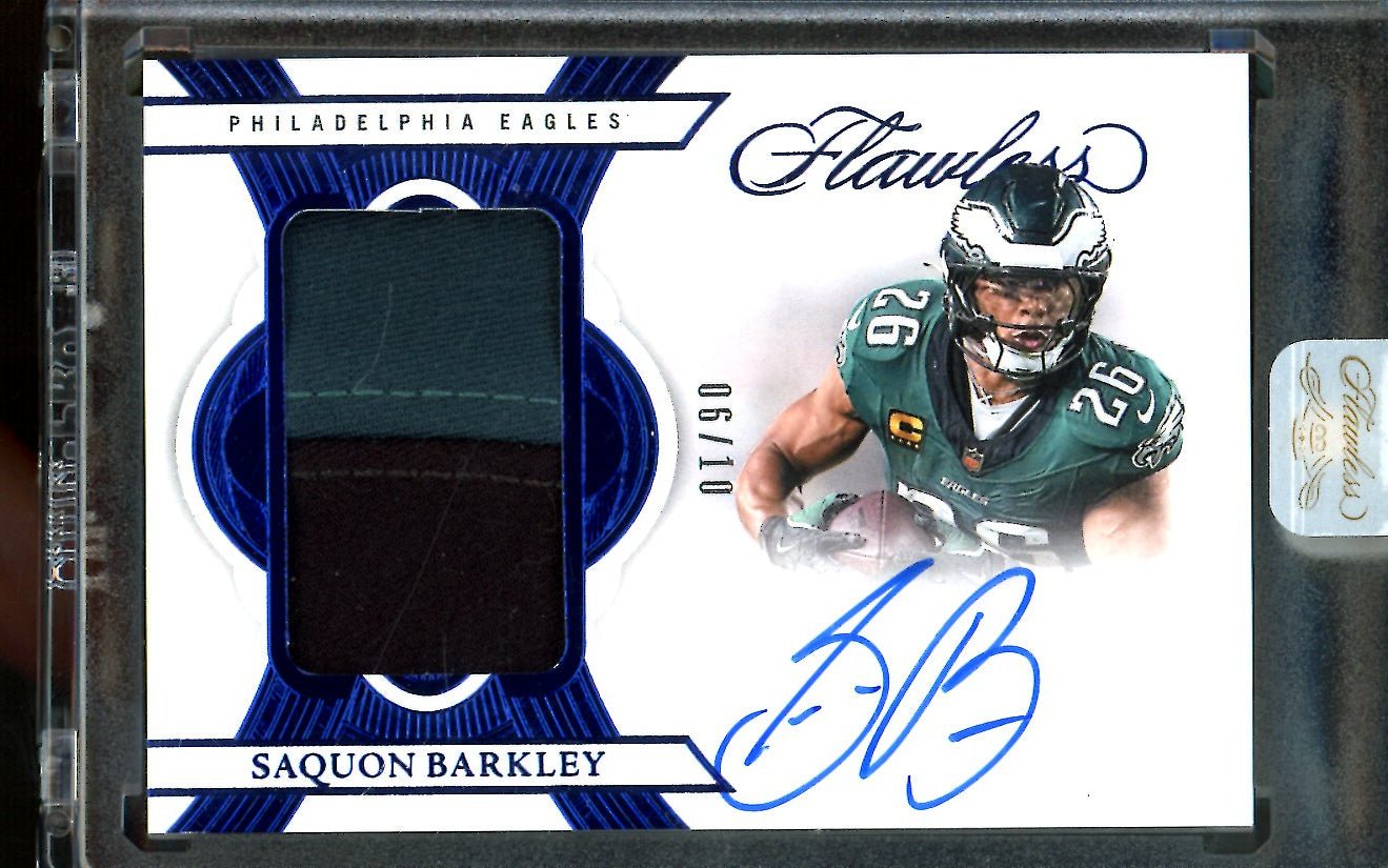 2025 Panini Flawless Saquon Barkley Patch Autographs /10 Eagles - Trading Card Market