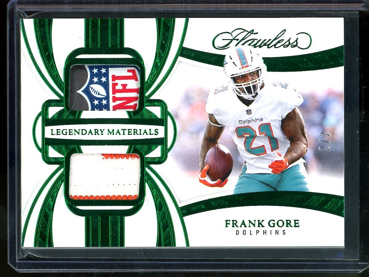 2025 Panini Flawless Frank Gore Legendary Materials Shield 2/2 Dolphins - Trading Card Market