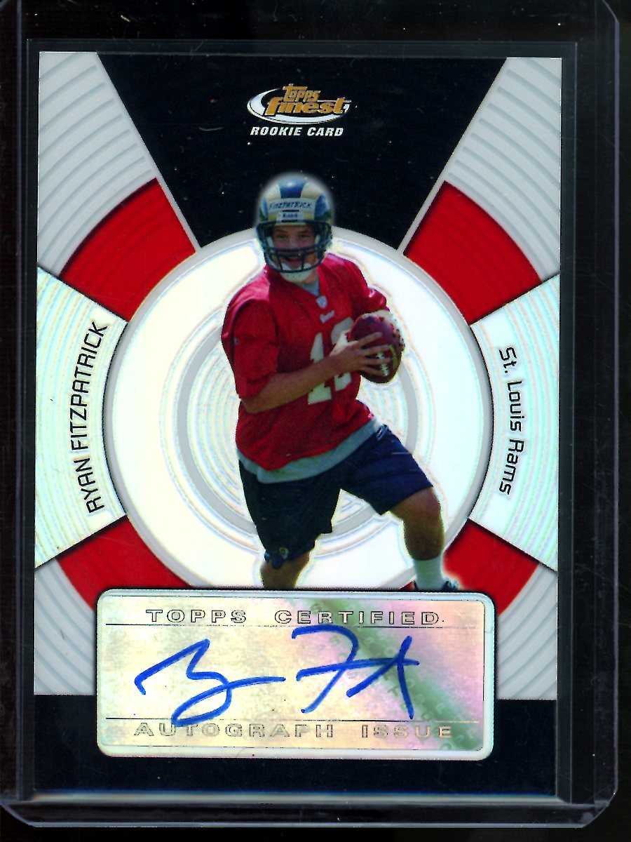 2005 Topps Finest Ryan Fitzpatrick Rookie Autograph Rams - Trading Card Market