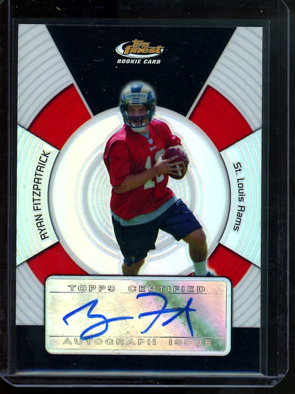 2005 Topps Finest Ryan Fitzpatrick Rookie Autograph Rams - Trading Card Market