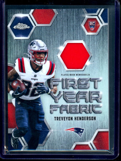 2025 Topps Chrome Treveyon Henderson First Year Fabric Rookie Patriots - Trading Card Market