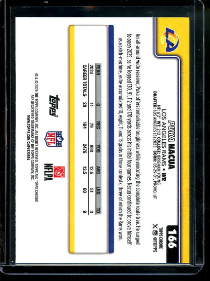 2025 Topps Chrome Puka Nacua Etch Variation Refractor SP Rams - Trading Card Market