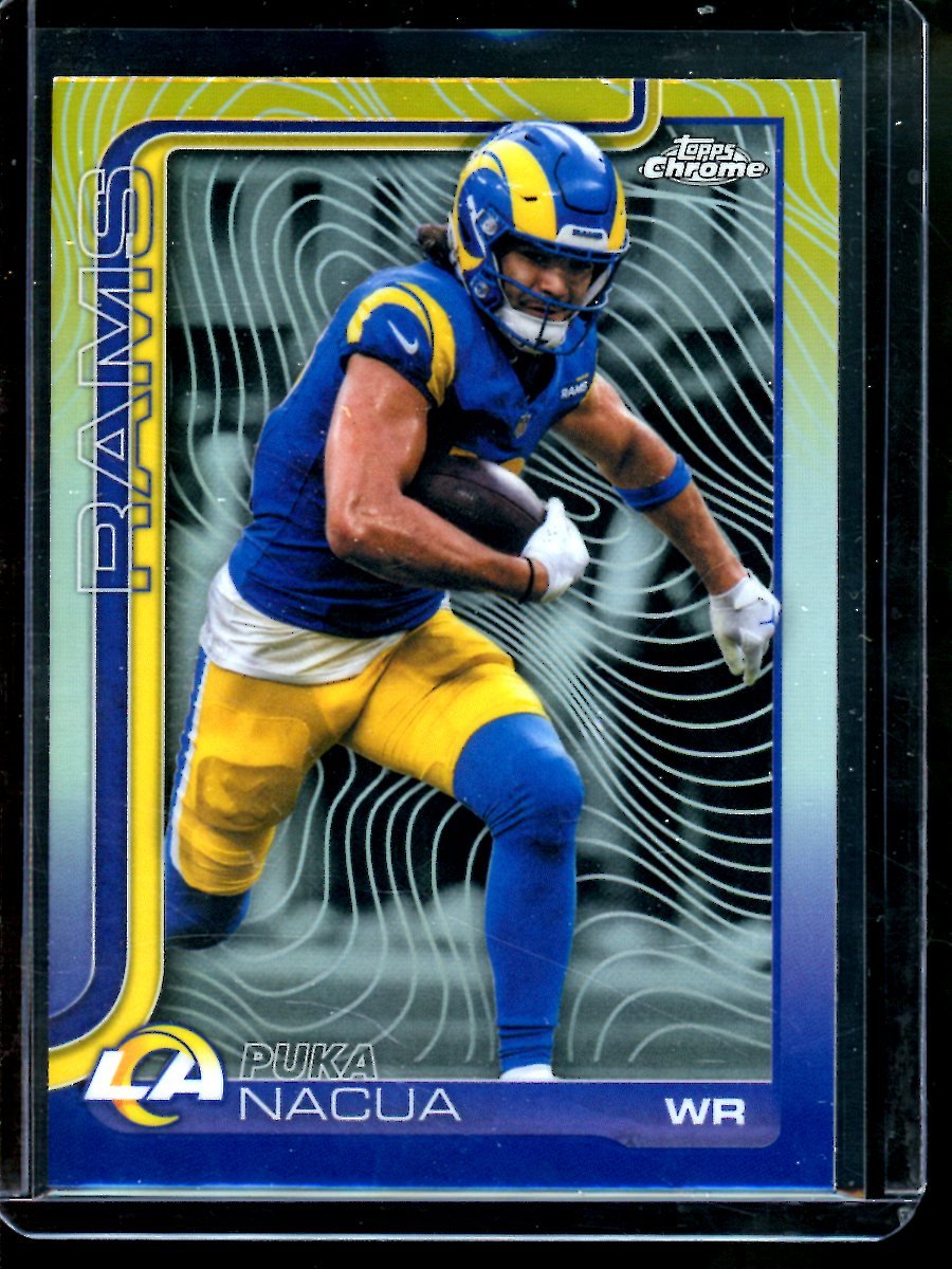 2025 Topps Chrome Puka Nacua Etch Variation Refractor SP Rams - Trading Card Market