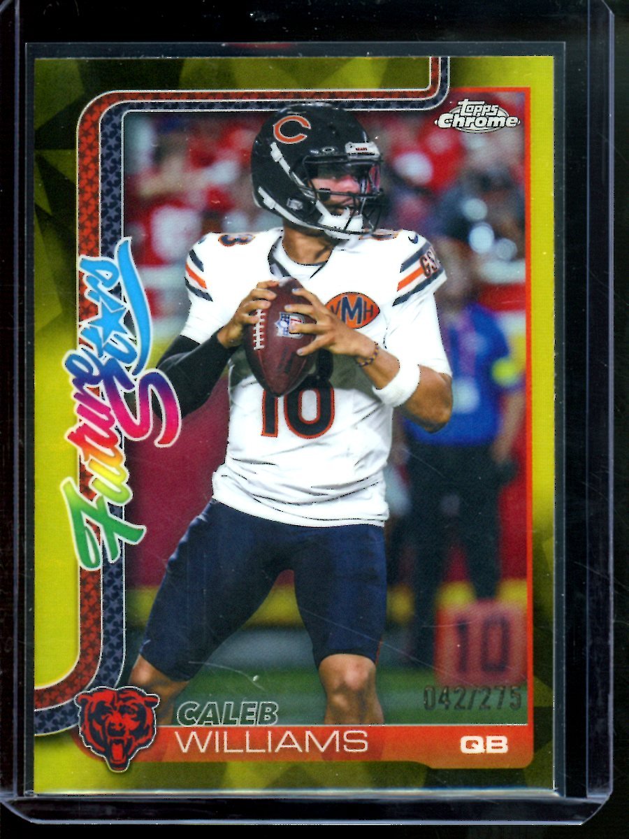 2025 Topps Chrome Caleb Williams Future Stars Yellow Refractor /275 Bears - Trading Card Market