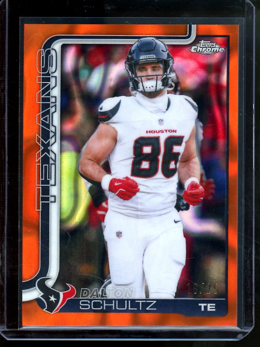2025 Topps Chrome Dalton Schultz Orange Lava Refractor /25 Texans - Trading Card Market