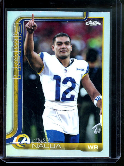 2025 Topps Chrome Puka Nacua Image Variation Refractor Rams - Trading Card Market