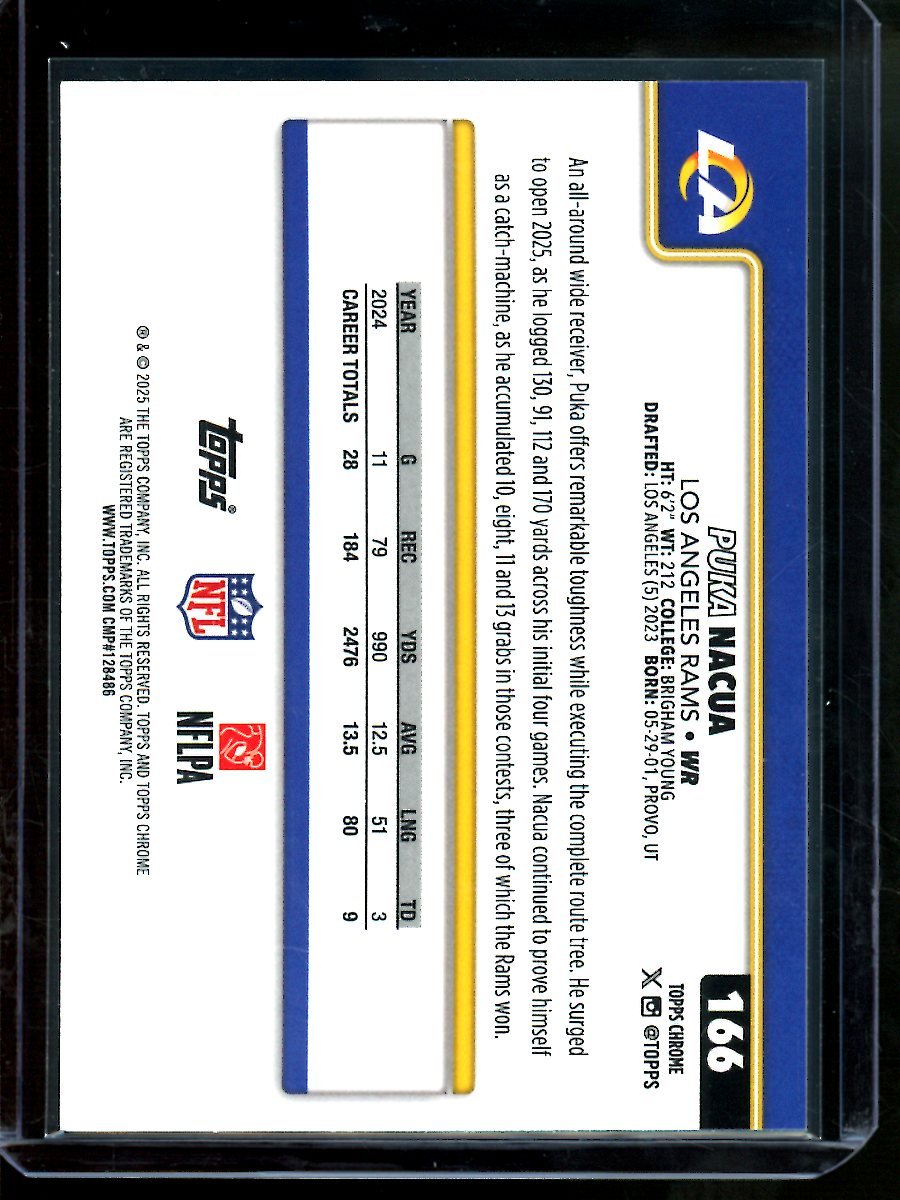 2025 Topps Chrome Puka Nacua Image Variation Refractor Rams - Trading Card Market