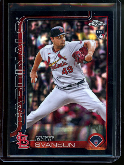 2025 Topps Chrome Matt Svanson Black Rookie Wave /10 Cardinals - Trading Card Market
