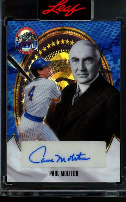 2026 Leaf Metal Paul Molitor Presidents Autograph 1/1 Brewers - Trading Card Market