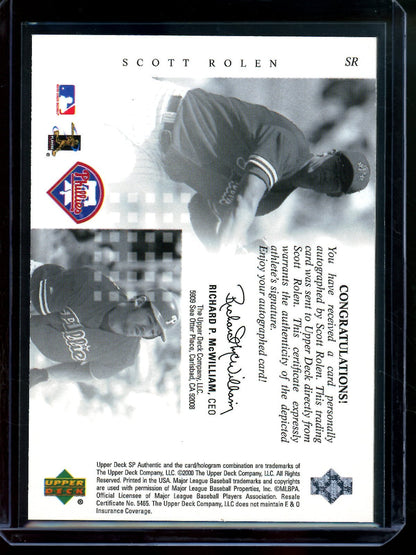 2000 Upper Deck SP Authentic Scott Rolen Autograph Phillies / Cardinals - Trading Card Market
