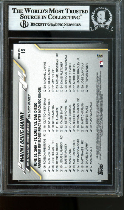 2020 Topps Flagship Manny Machado / Fernando Tatis Jr Dual Autograph BGS Authentic Padres - Trading Card Market