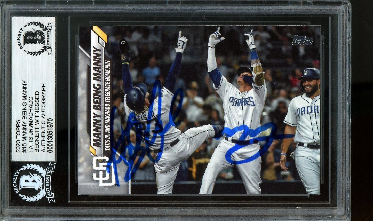 2020 Topps Flagship Manny Machado / Fernando Tatis Jr Dual Autograph BGS Authentic Padres - Trading Card Market