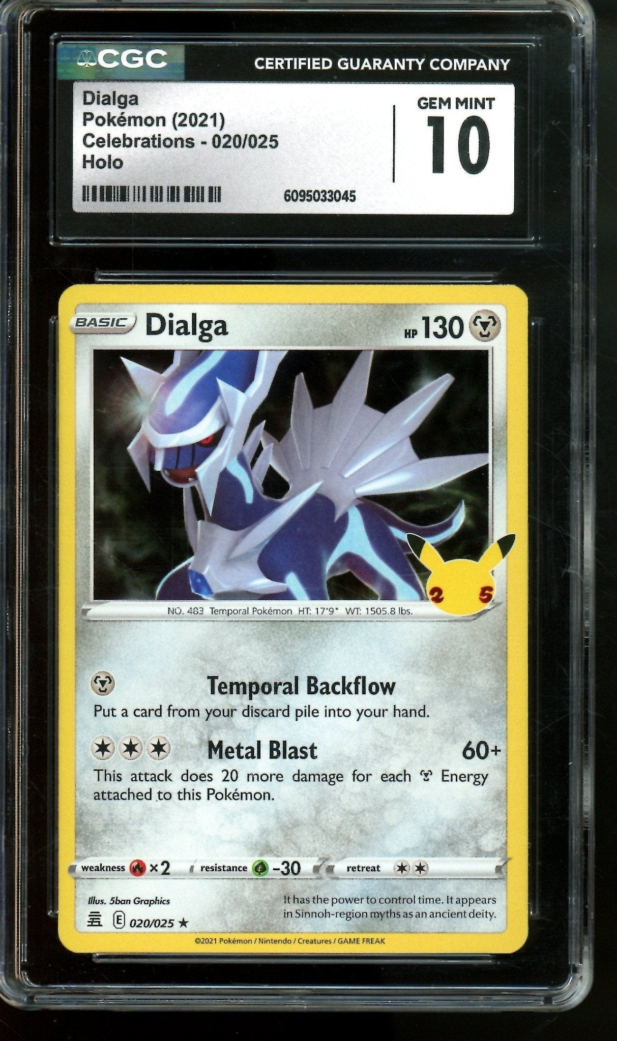 2021 Pokemon Celebrations Dialga 020/025 CGC 10 - Trading Card Market