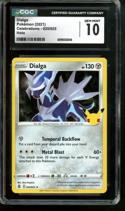 2021 Pokemon Celebrations Dialga 020/025 CGC 10 - Trading Card Market