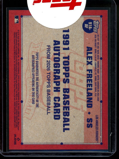 2026 Topps Flagship Alex Freeland Sealed Rookie Autograph Dodgers - Trading Card Market