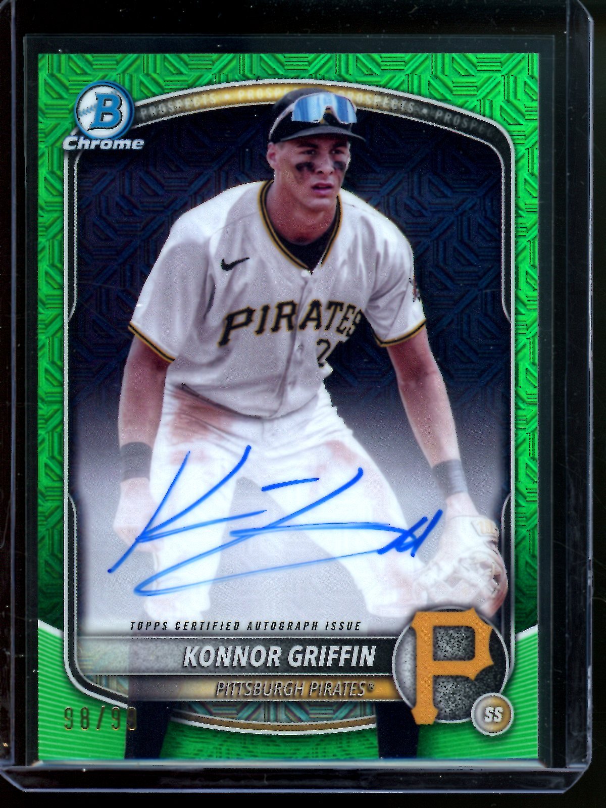 2025 Bowman Chrome Konnor Griffin Green Mojo Autograph /99 Pirates - Trading Card Market